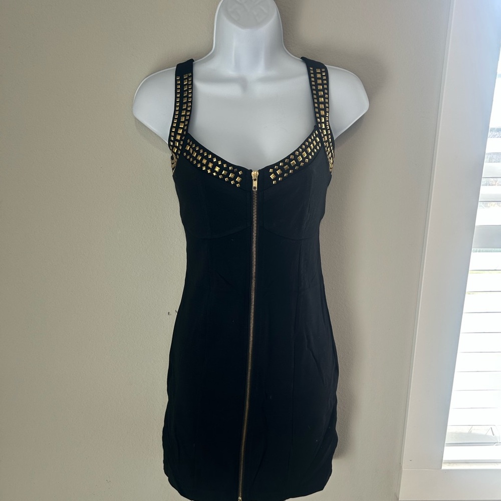 Black Studded Mini Dress